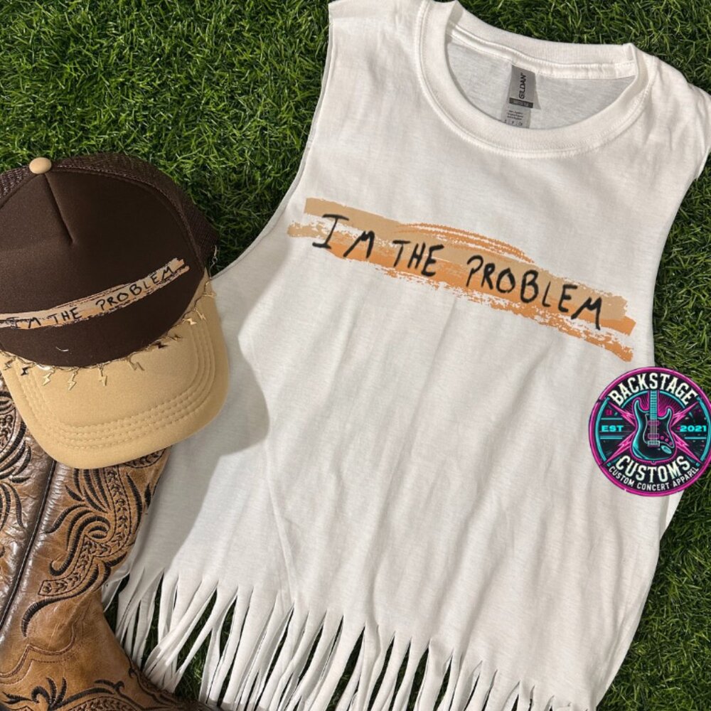 I'm The Problem Wallen Fringe Tank - Picture 2 of 3